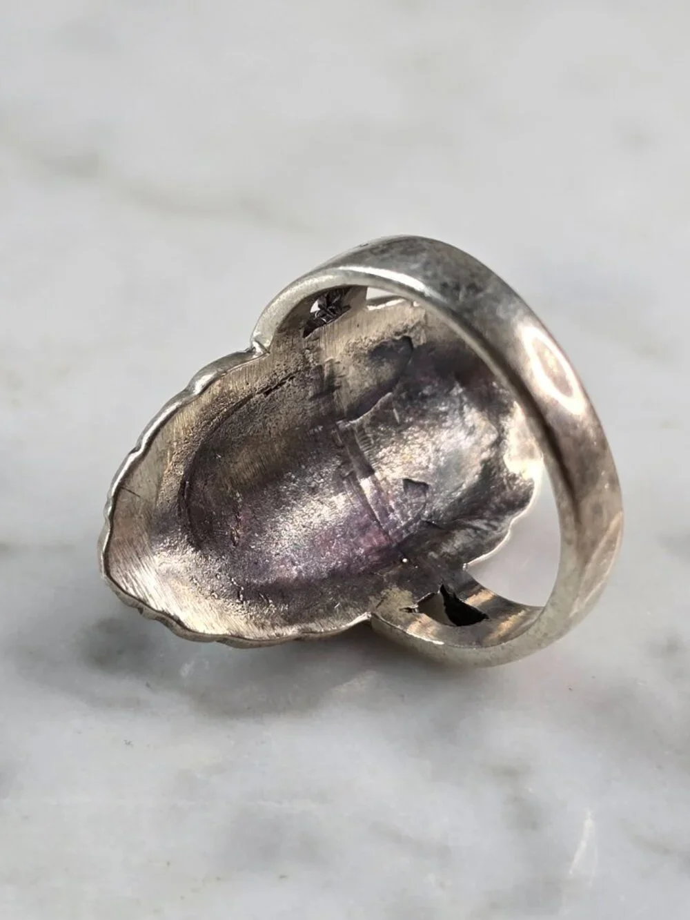 Womens Vintage Estate Sterling Silver Southwestern Zuni Ring 6.2g E649